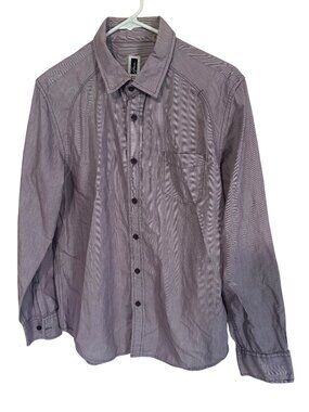 Howe purple western button up shirt with a tiny stripe size L